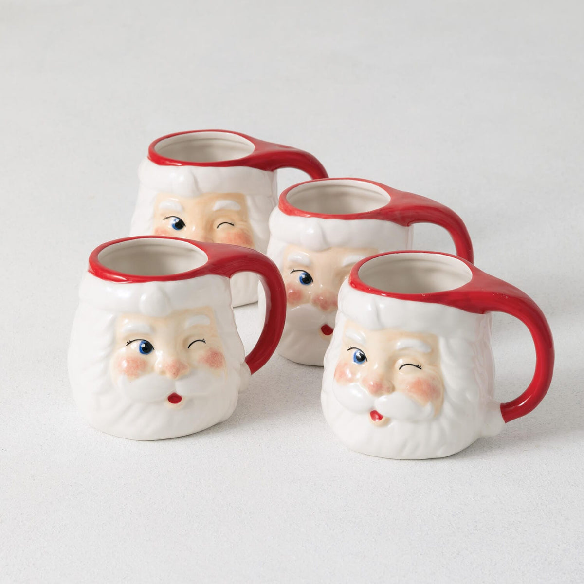 Santa Shaped Stoneware Mug 4" - Christmas Mug