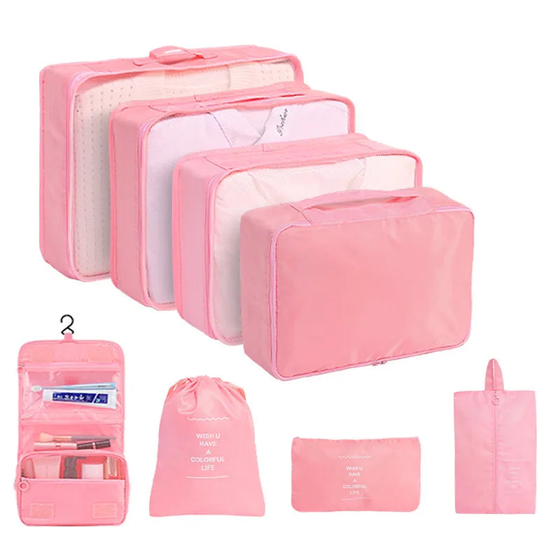 Travel Packing Cube Set 7/8/9 Pcs Polyester Organizer