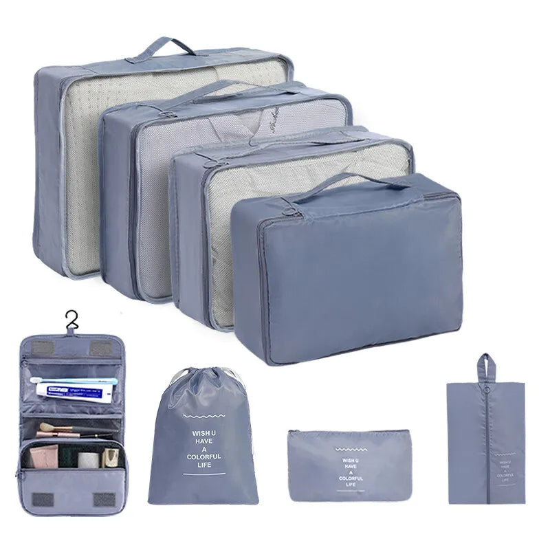 Travel Packing Cube Set 7/8/9 Pcs Polyester Organizer