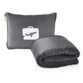 Coral Fleece Travel Blanket – 2-in-1 Portable Airplane Blanket & Pillow