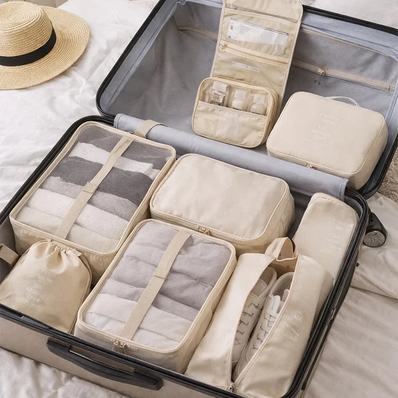 Travel Packing Cube Set 7/8/9 Pcs Polyester Organizer
