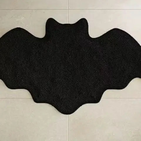 VIKAMA Halloween Black Spider Rug Anti-Slip Mat, Suitable for Bathrooms, Festive Halloween Decor Rug