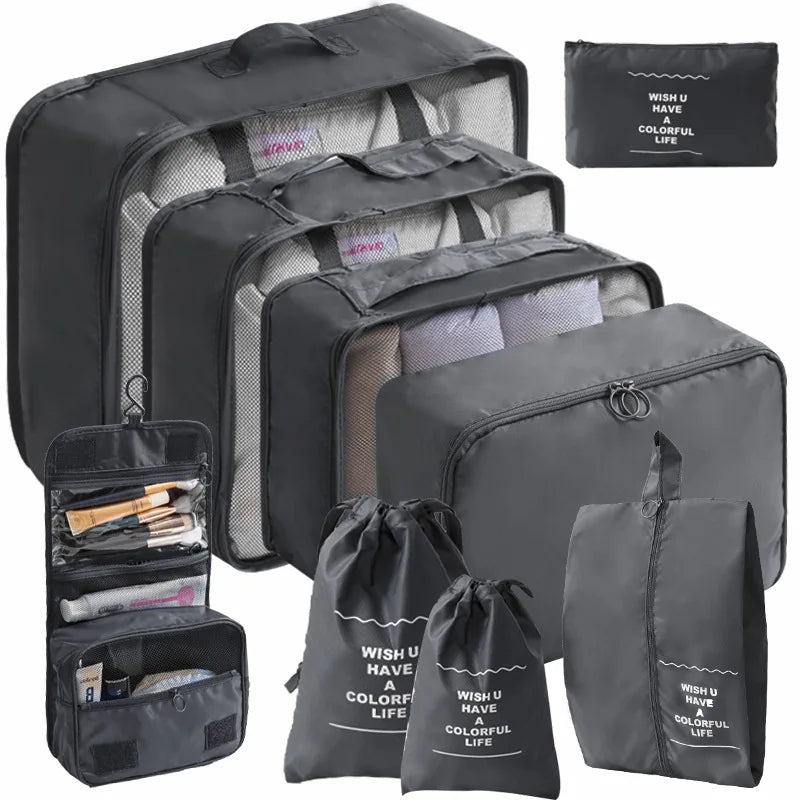 Travel Packing Cube Set 7/8/9 Pcs Polyester Organizer