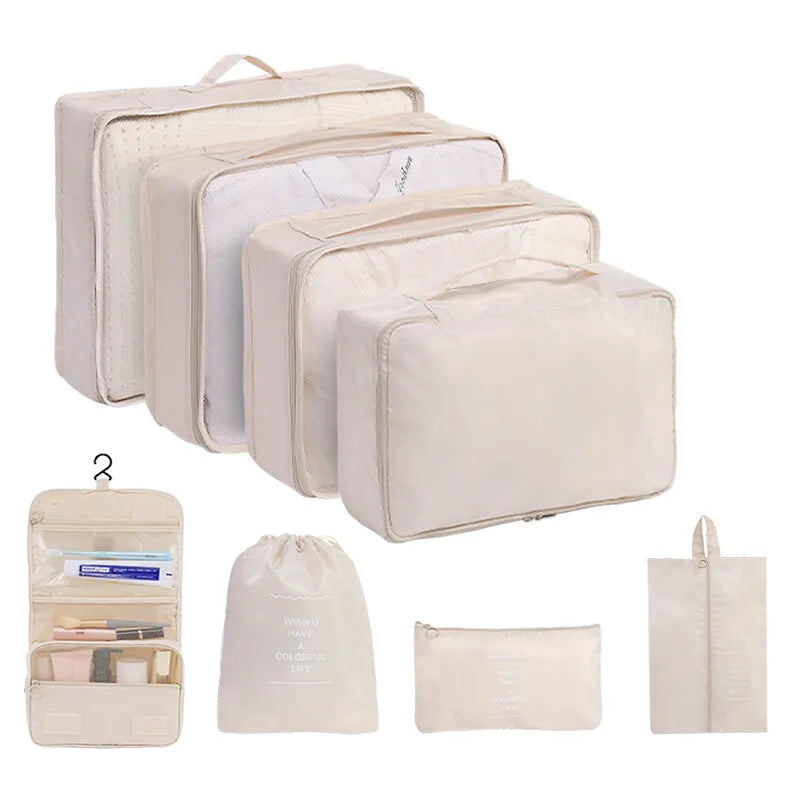 Travel Packing Cube Set 7/8/9 Pcs Polyester Organizer