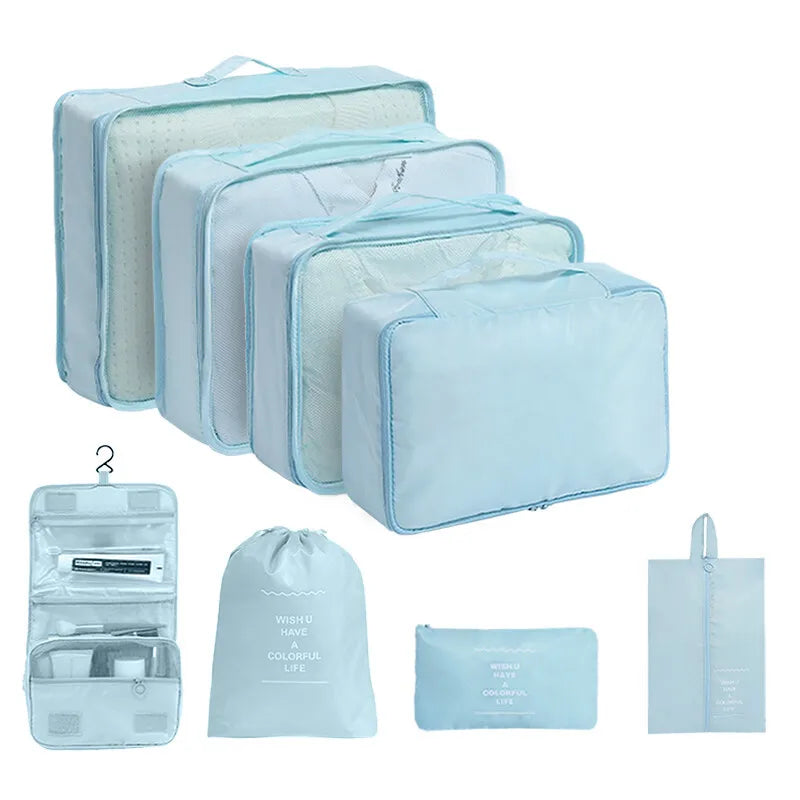 Travel Packing Cube Set 7/8/9 Pcs Polyester Organizer