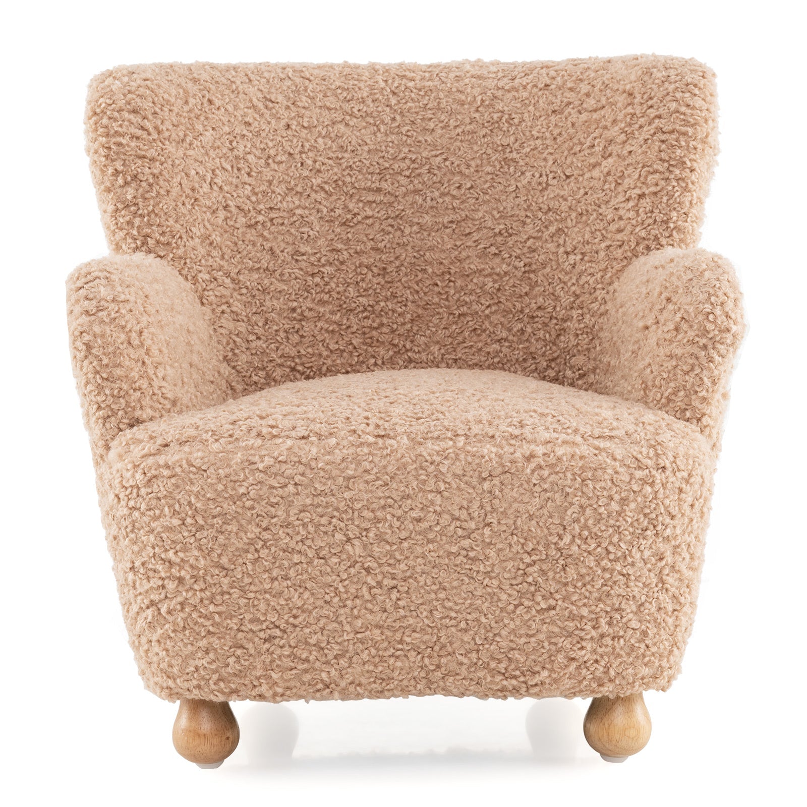 Sherpa Kids Sofa Comfy Toddler Armchair with Solid Rubber Wood Legs