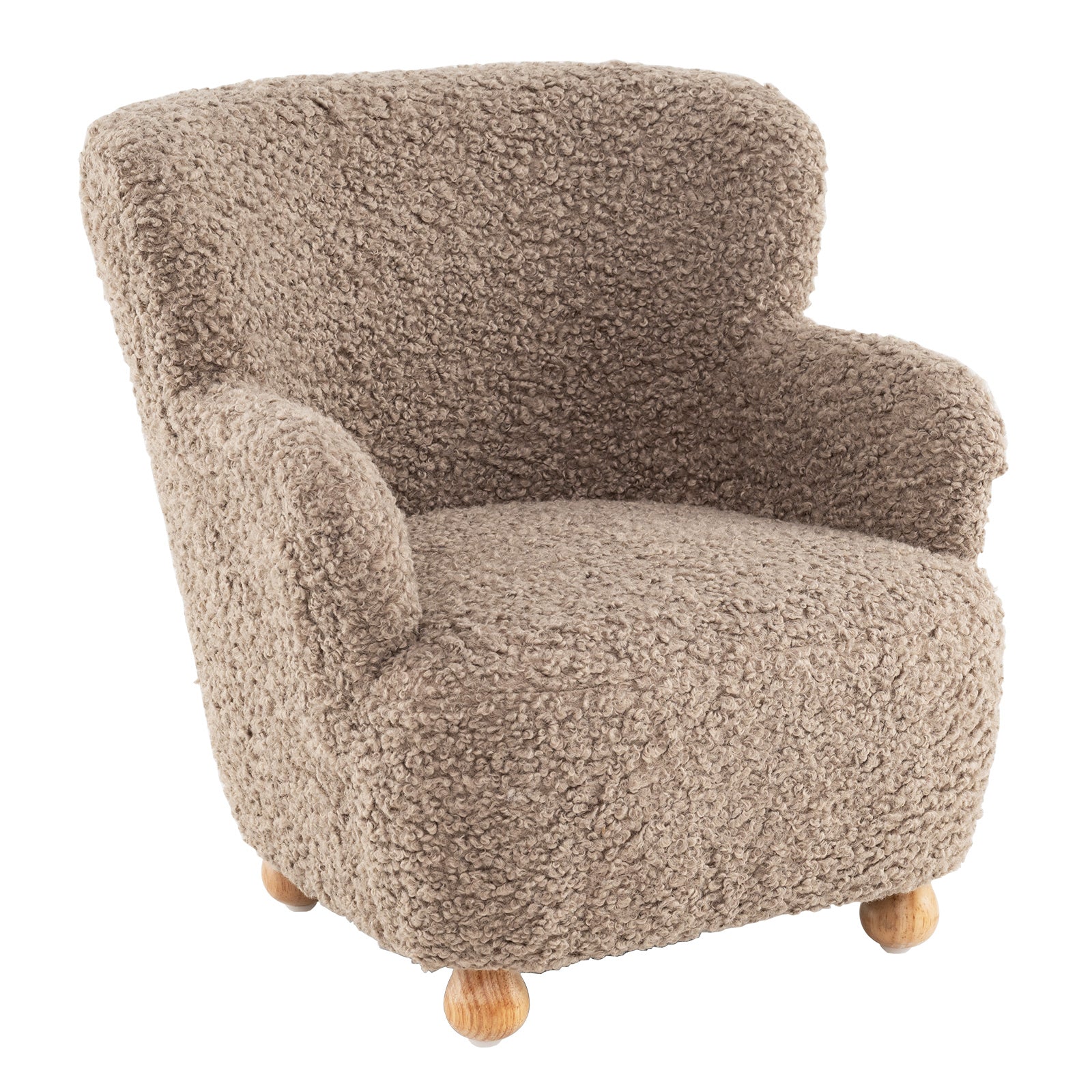 Sherpa Kids Sofa Comfy Toddler Armchair with Solid Rubber Wood Legs