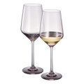 Tonal Stemmed Wine Glassware, Smoke Grey, Set of 2