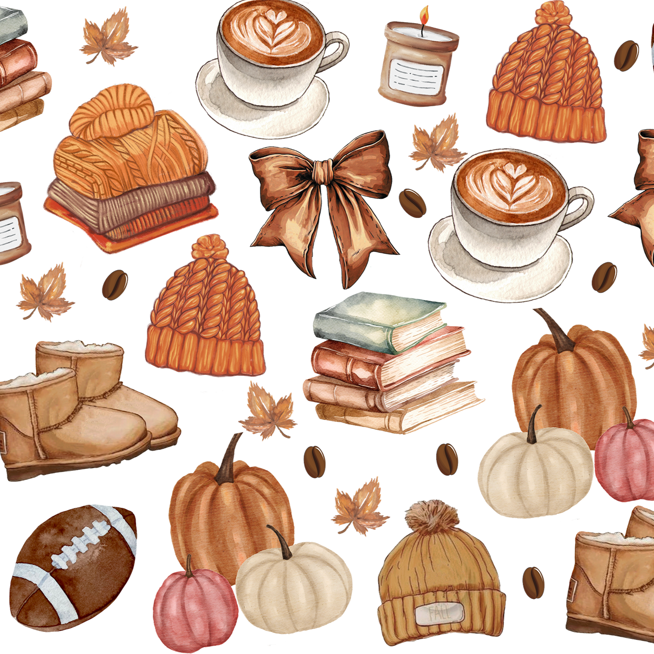 Pumpkin Spice Fall Glass Cup