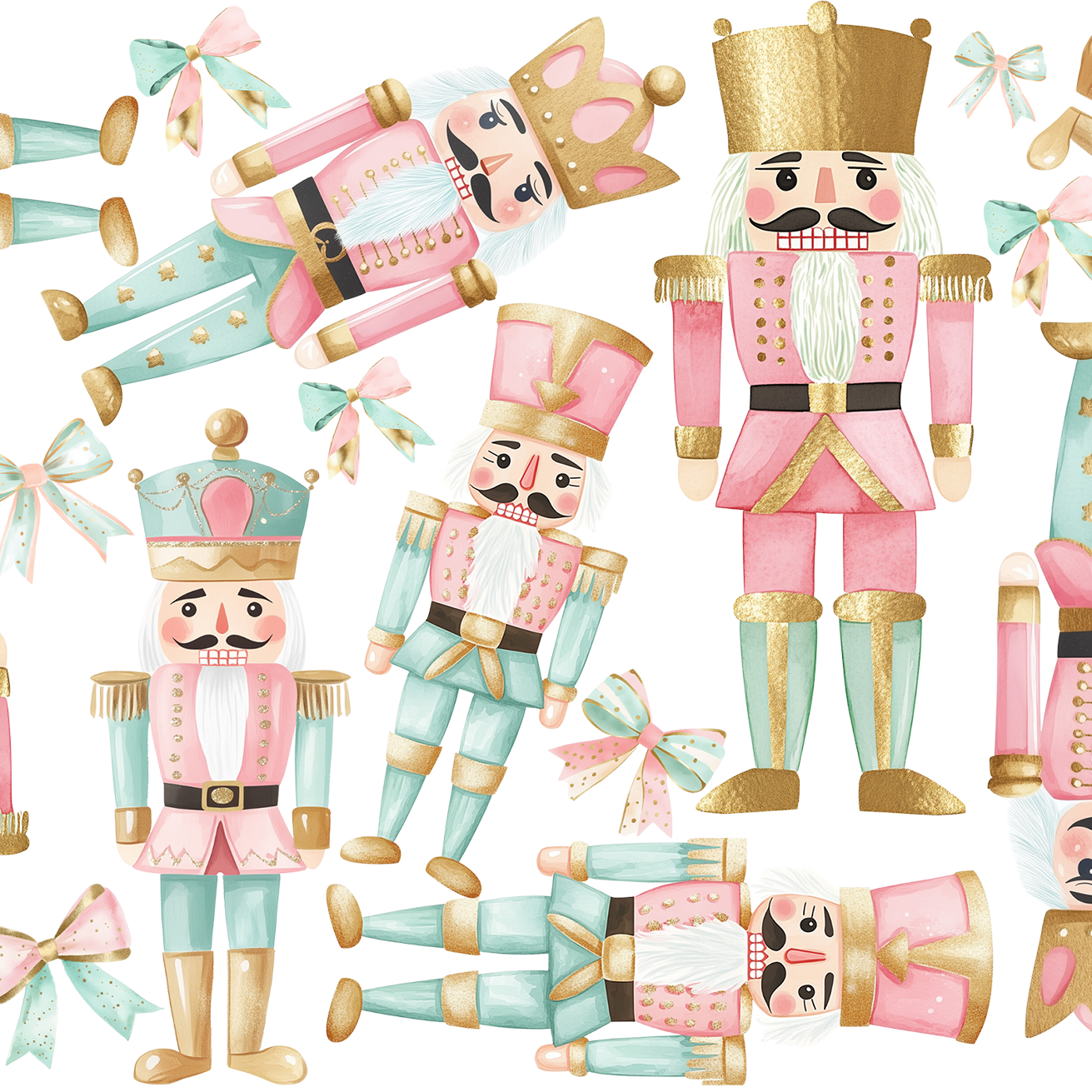 Pink Nutcracker Christmas Glass Cup