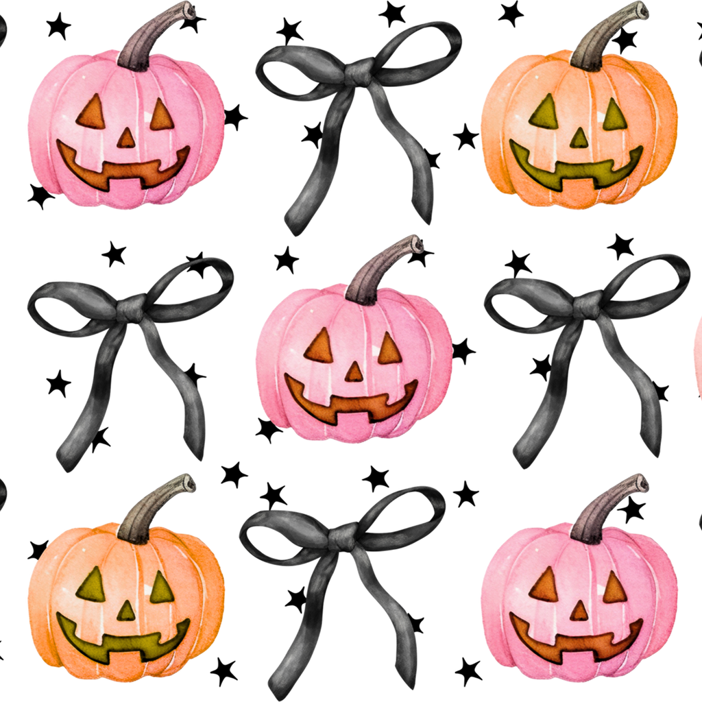 Halloween Coquette Pumpkins Glass Cup
