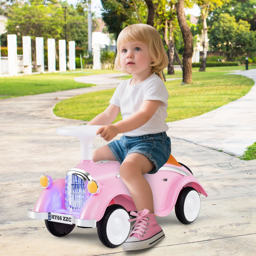 Toddler Ride on Toy Classic Sliding Car with Horn and LED Headlight