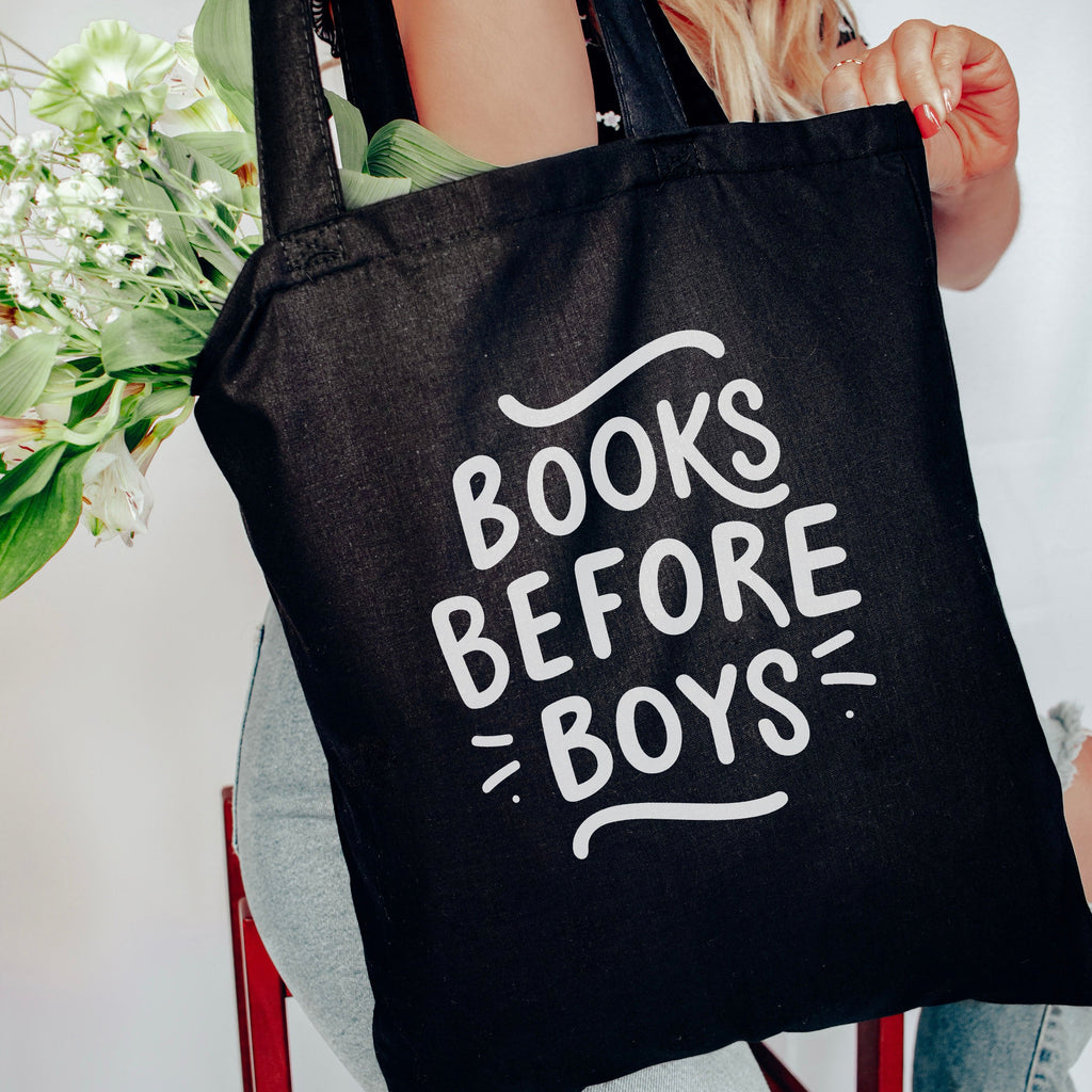 Books Before Boys Canvas Tote Bag