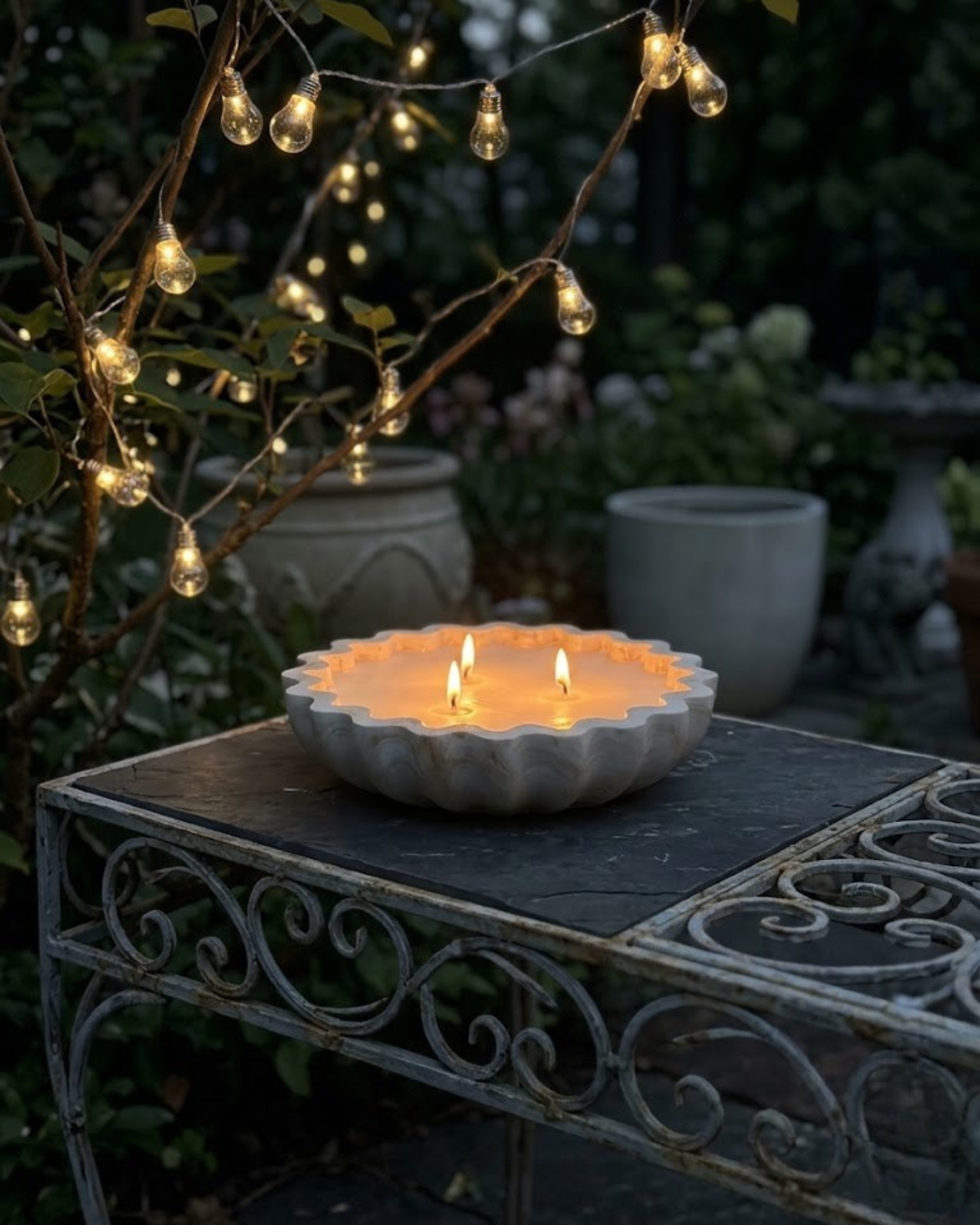 Fluted Candle Bowl