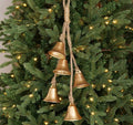 Vintage Gold Mini Liberty Bells - String of 5, 2.5"