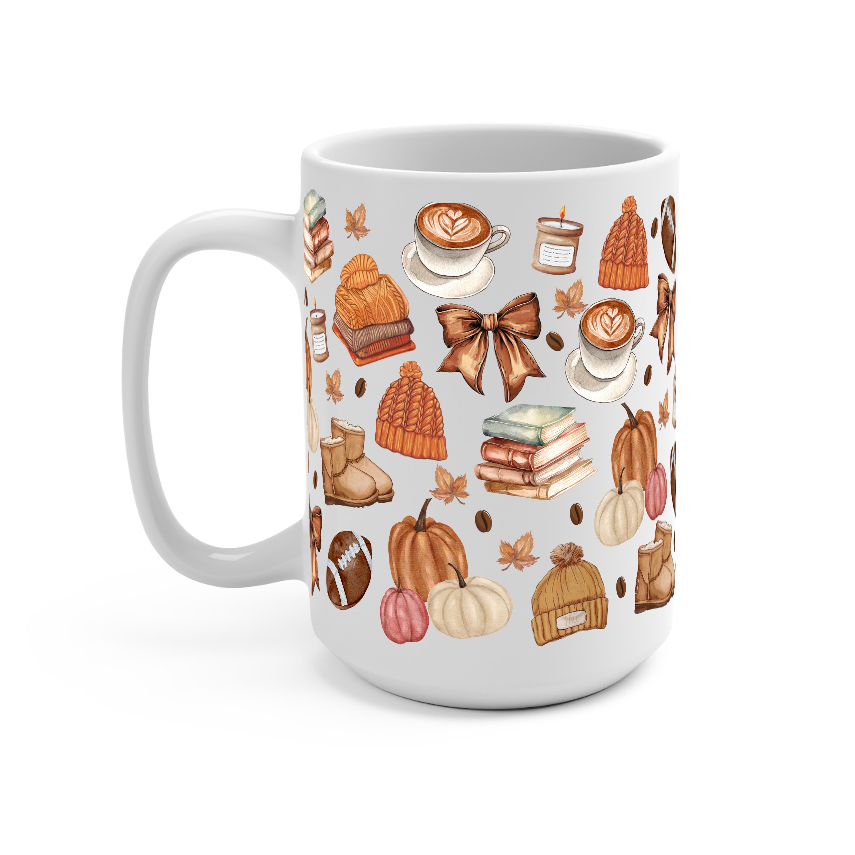 Pumpkin Spice Fall Glass Cup