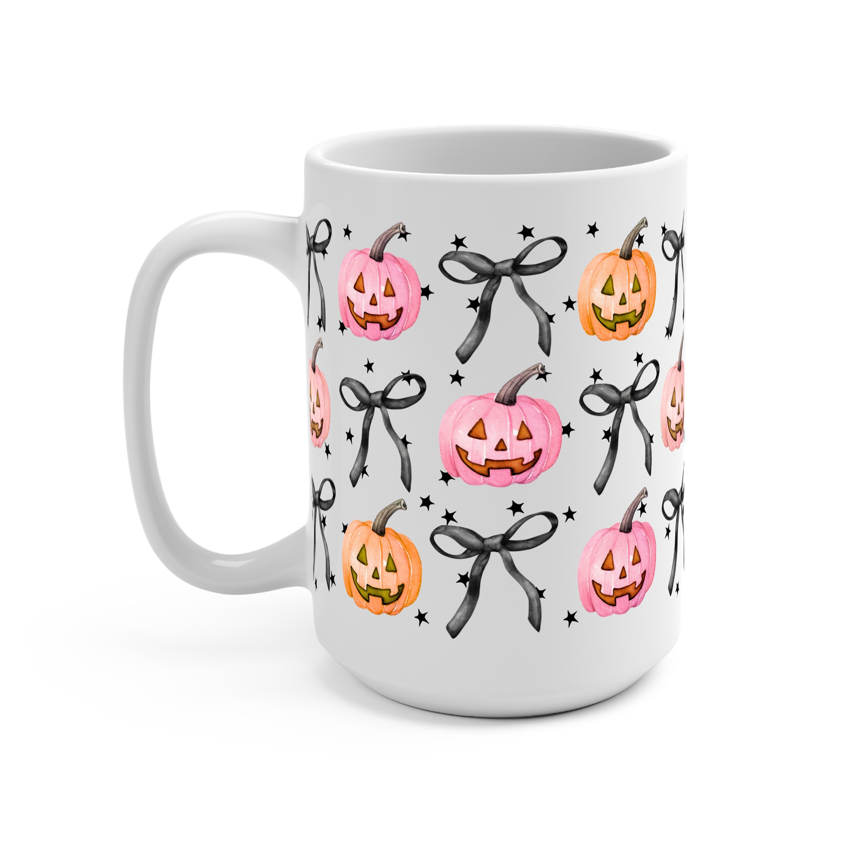 Halloween Coquette Pumpkins Glass Cup