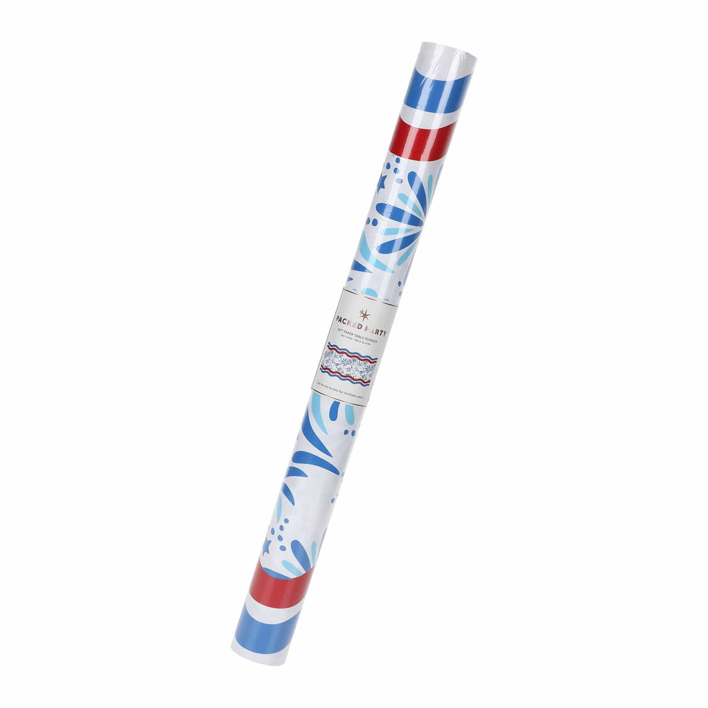 Star Spangled Spark Paper Table Runner (25 ft, cut to fit)