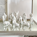 White Resin Sugared Nativity Set (12 Pieces)