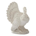 10" Whitewashed Resin Turkey – Thanksgiving Decor