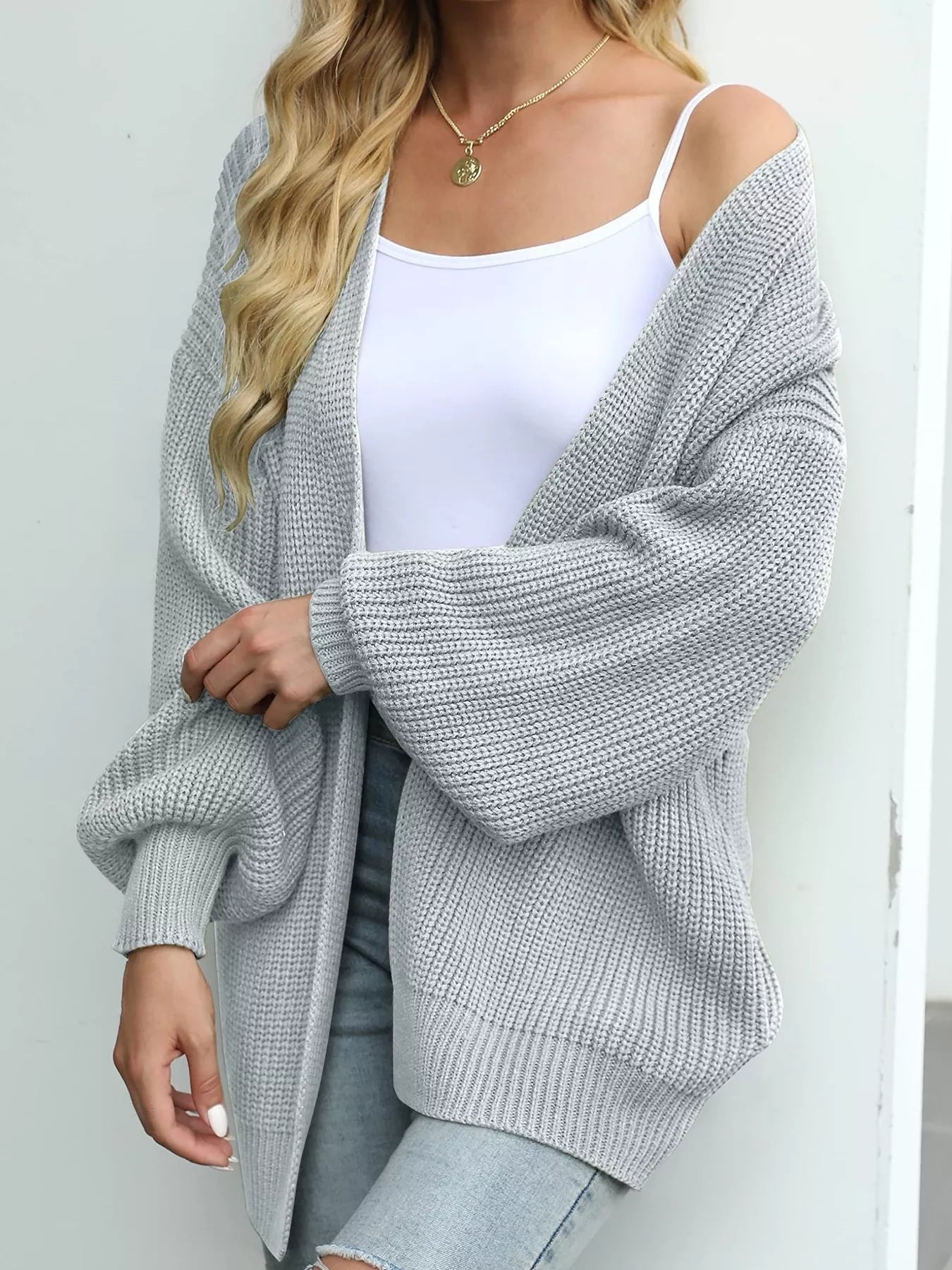 Chunky Knit Open Front Cardigan