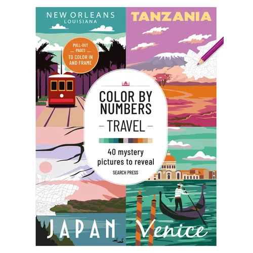 Color by Numbers Travel: 40 Mystery Pictures to Reveal - Paperback