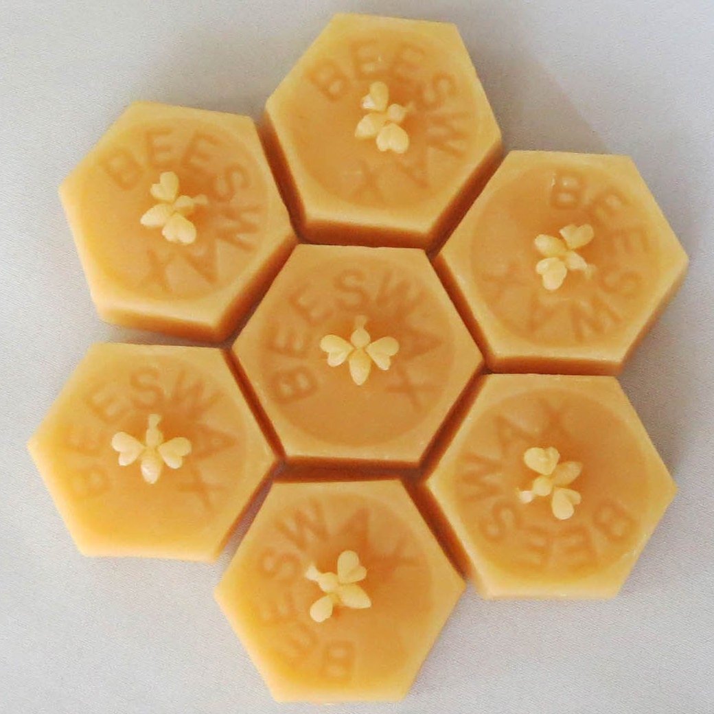 1oz All Natural Beeswax Blocks Cosmetic Apiary Grade A