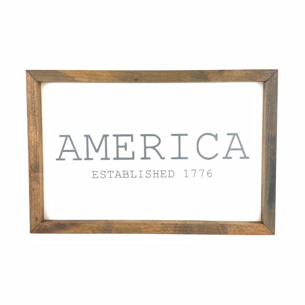 America Est. 1776-Classic Framed Saying