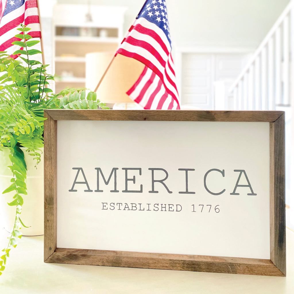America Est. 1776-Classic Framed Saying