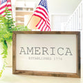 America Est. 1776-Classic Framed Saying