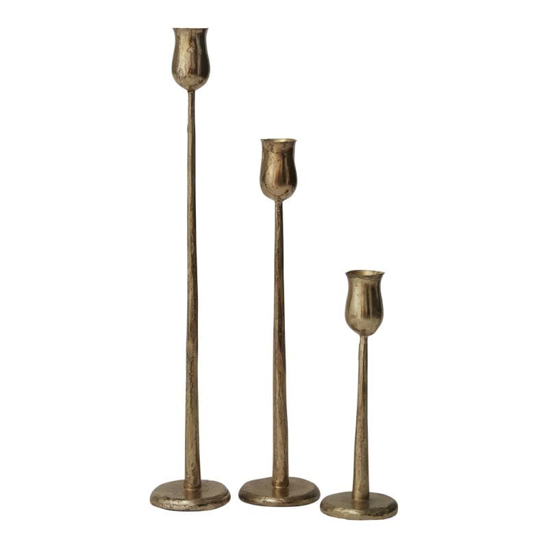 Auric Gold Taper Candlestick Holder – Sleek Modern Design in 3 Sizes