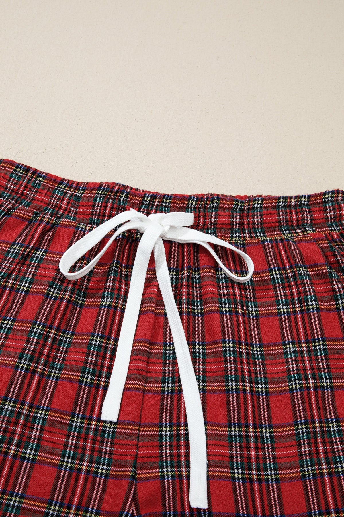 Christmas MERRY Graphic Top & Plaid Ruffle Shorts Set