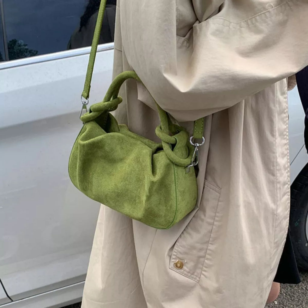 Suede Mini Crossbody Bag with Adjustable Strap