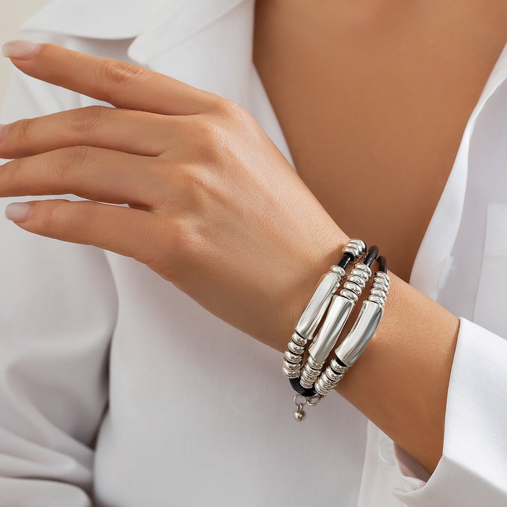 Light luxury ins style beaded bamboo bracelet