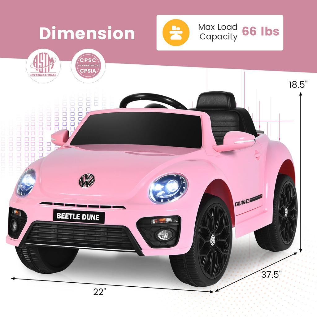 Volkswagen Beetle Kids Electric Ride On Car with Remote Control