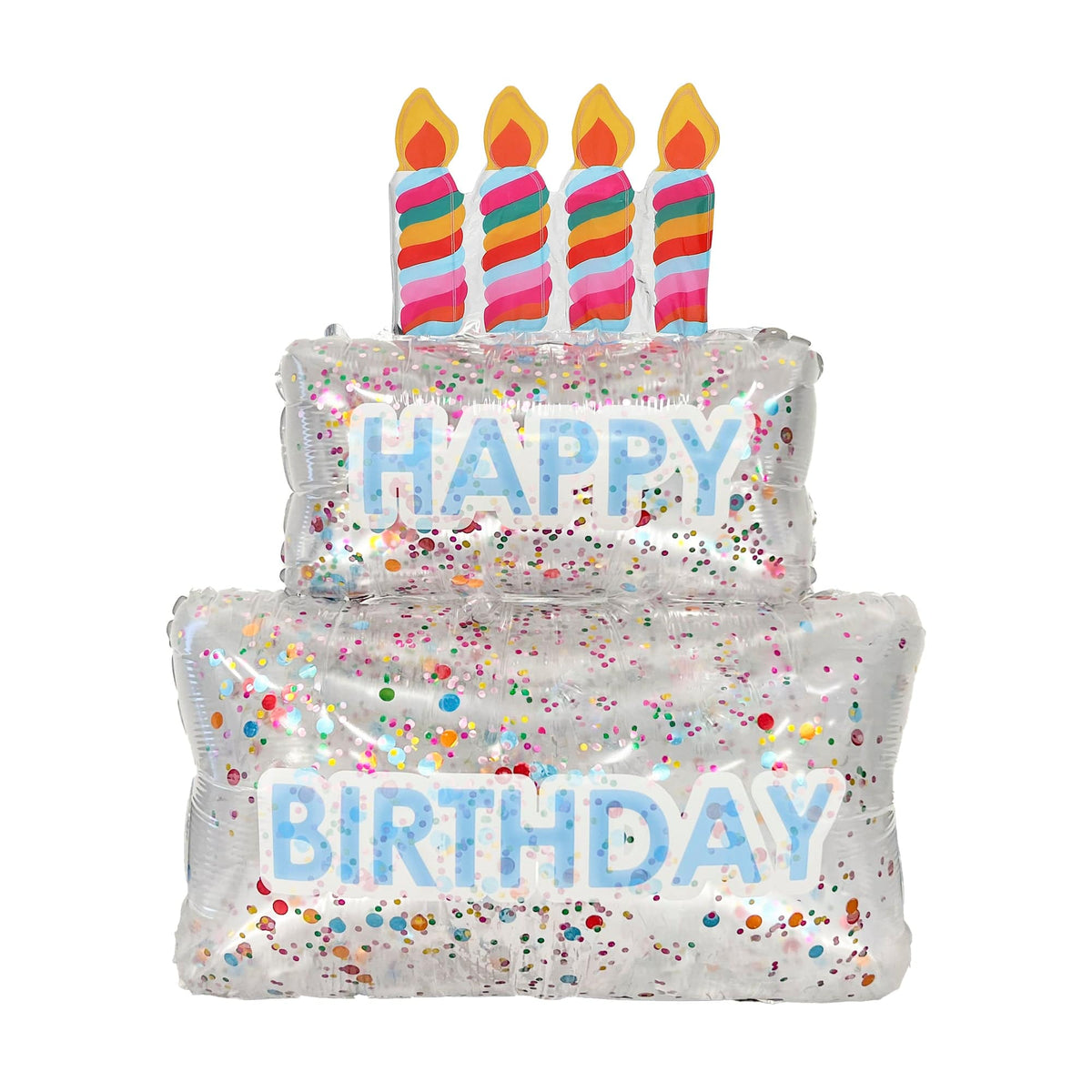 Confetti Filled Birthday Cake Balloons (Set of 2)