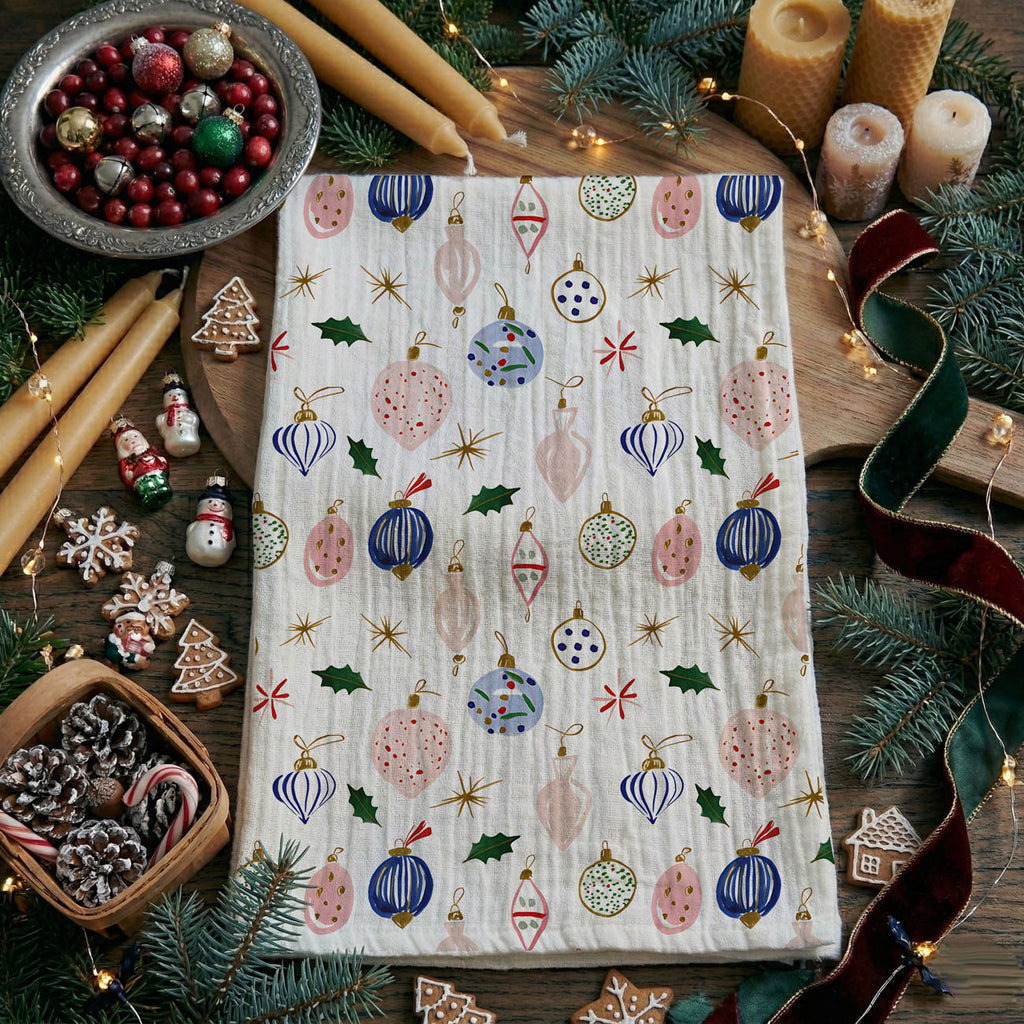 Ornament Blues Kitchen Towel