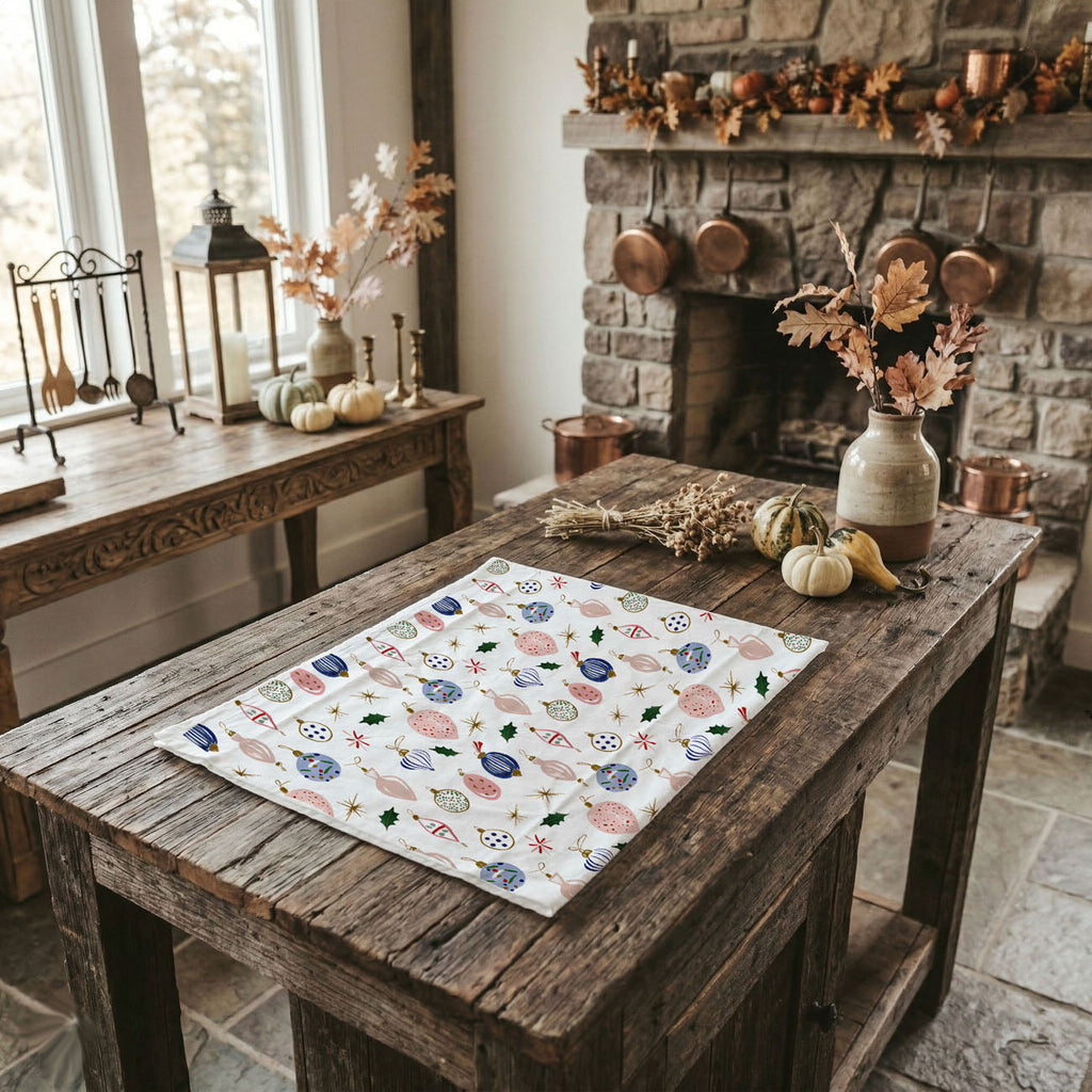 Ornament Blues Kitchen Towel