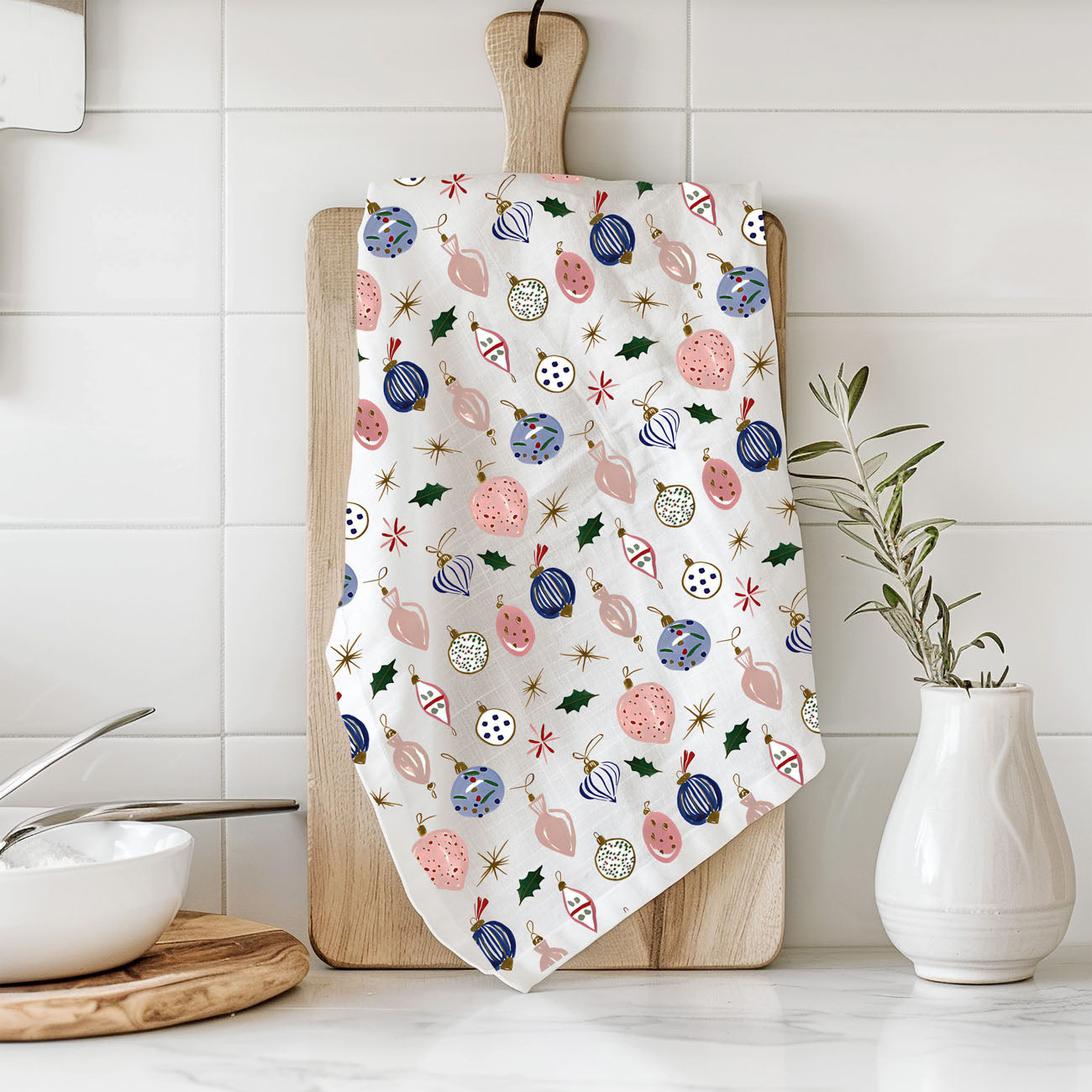Ornament Blues Kitchen Towel