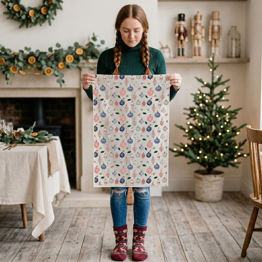 Ornament Blues Kitchen Towel