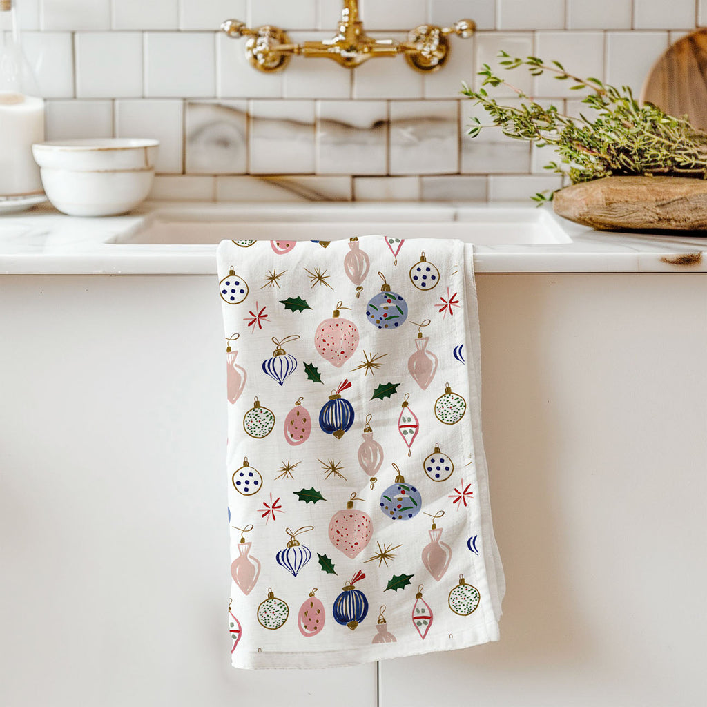 Ornament Blues Kitchen Towel