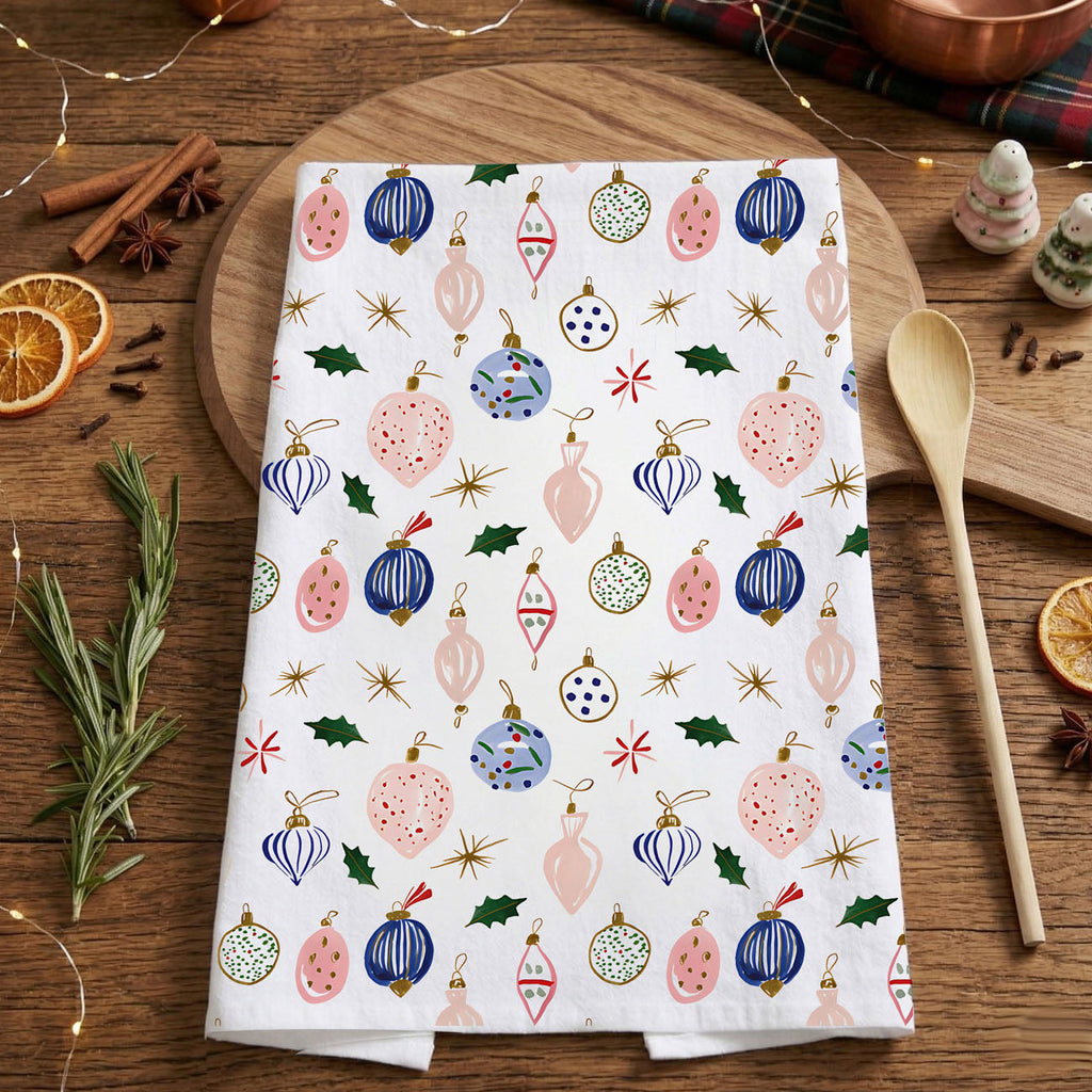 Ornament Blues Kitchen Towel