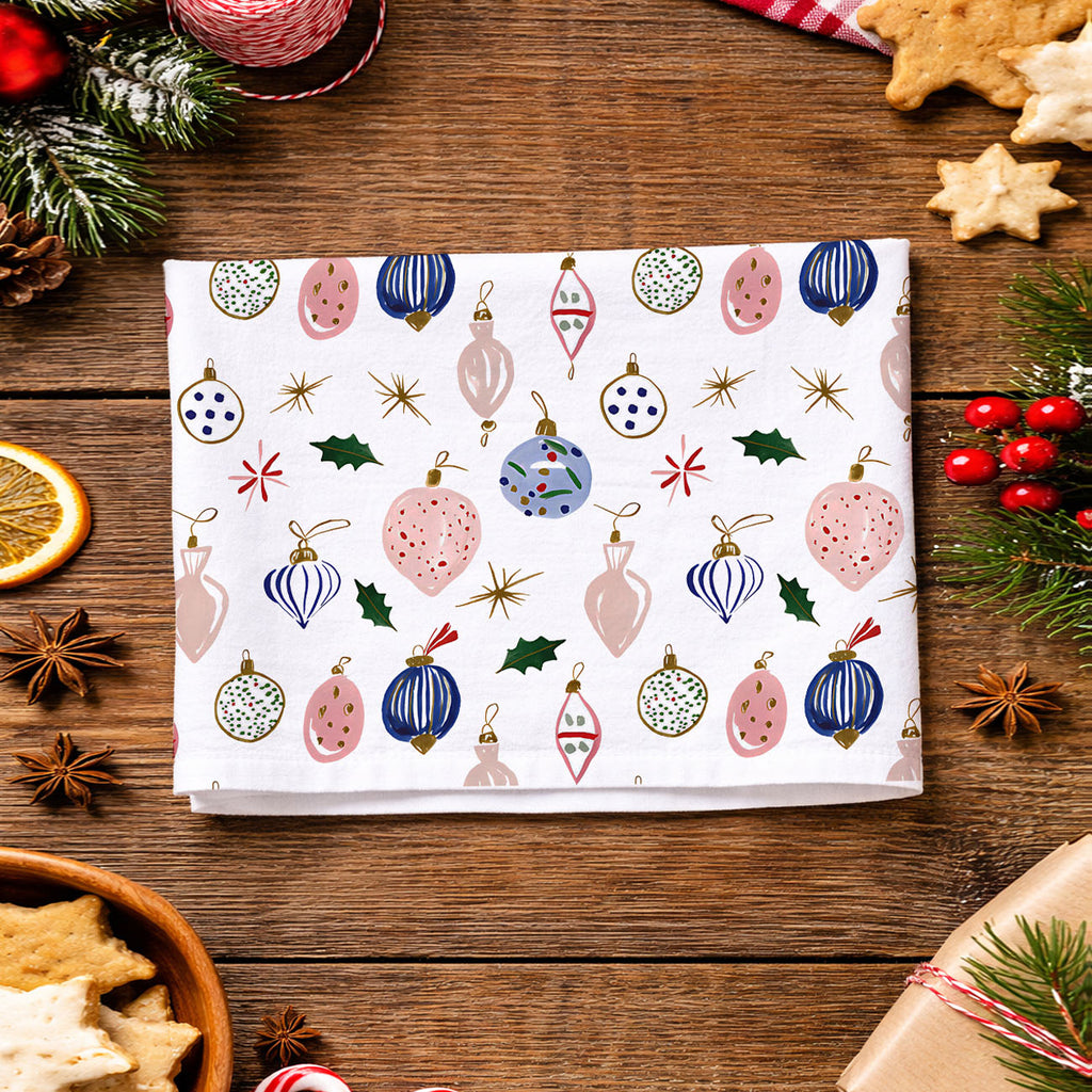 Ornament Blues Kitchen Towel