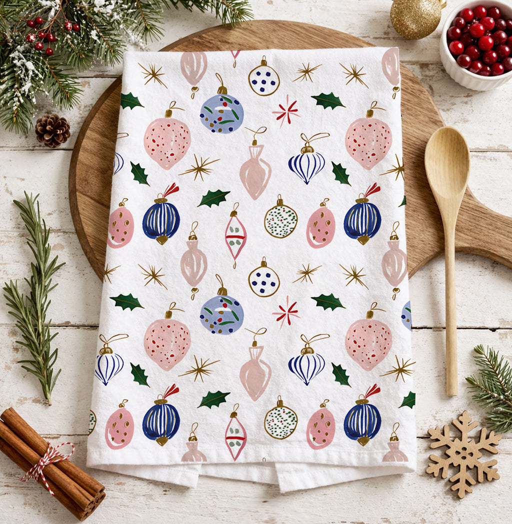 Ornament Blues Kitchen Towel