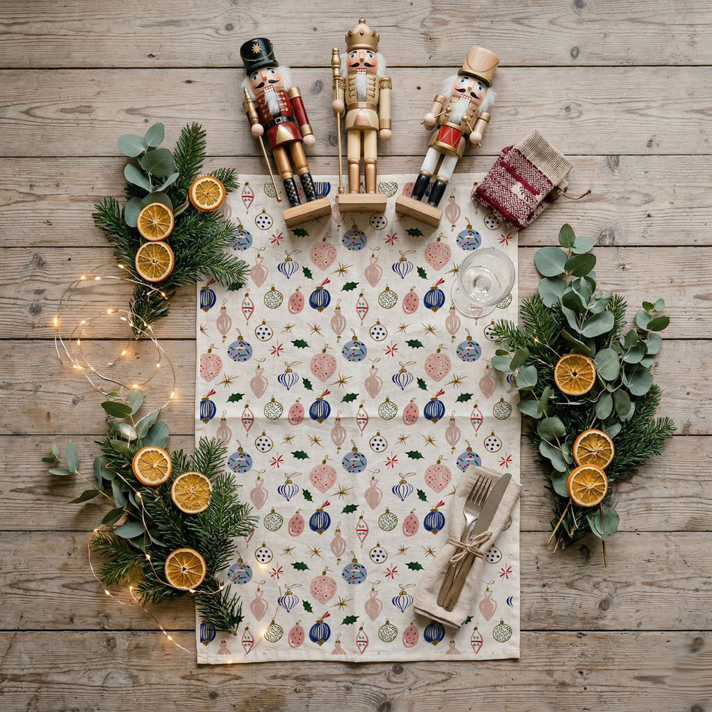 Ornament Blues Kitchen Towel
