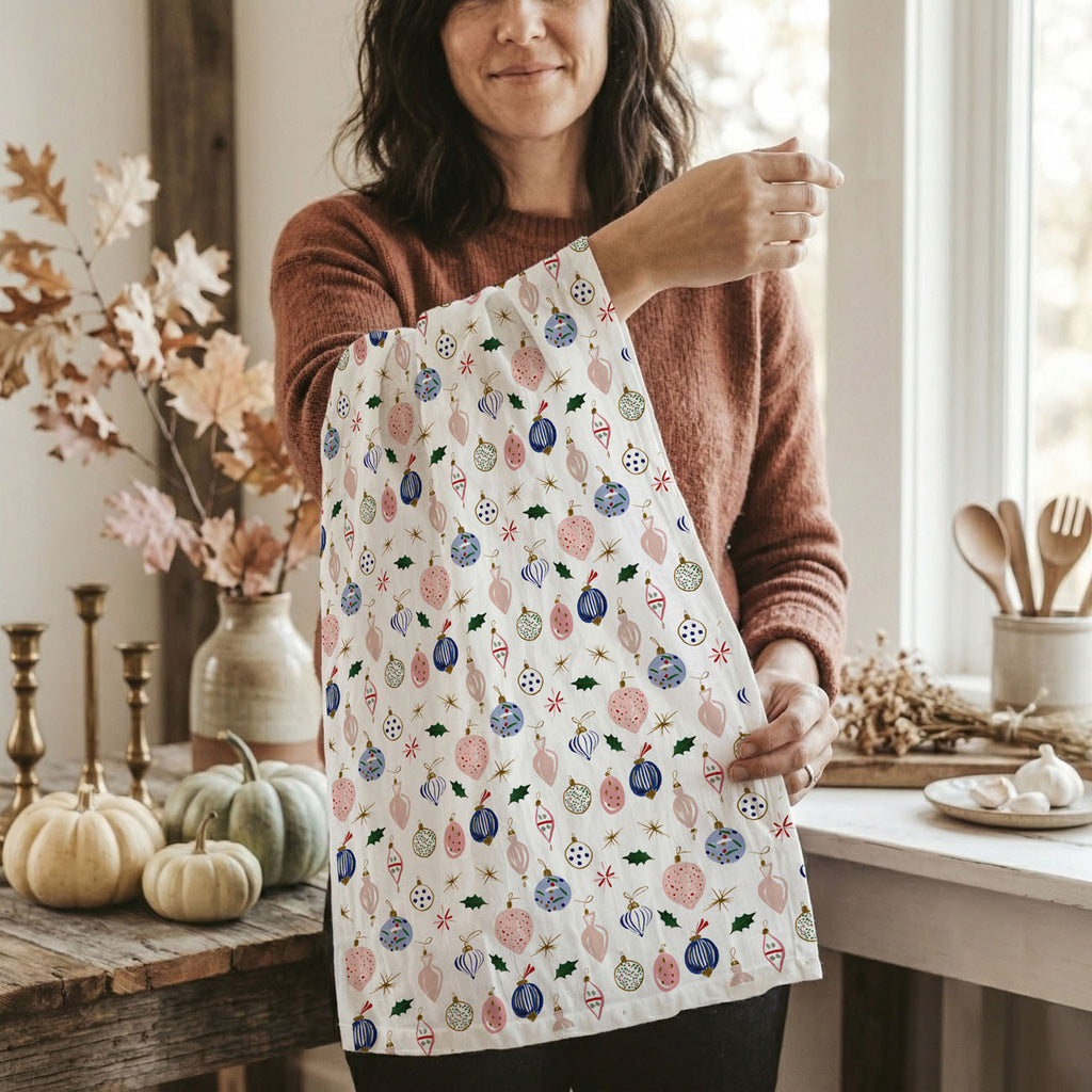 Ornament Blues Kitchen Towel