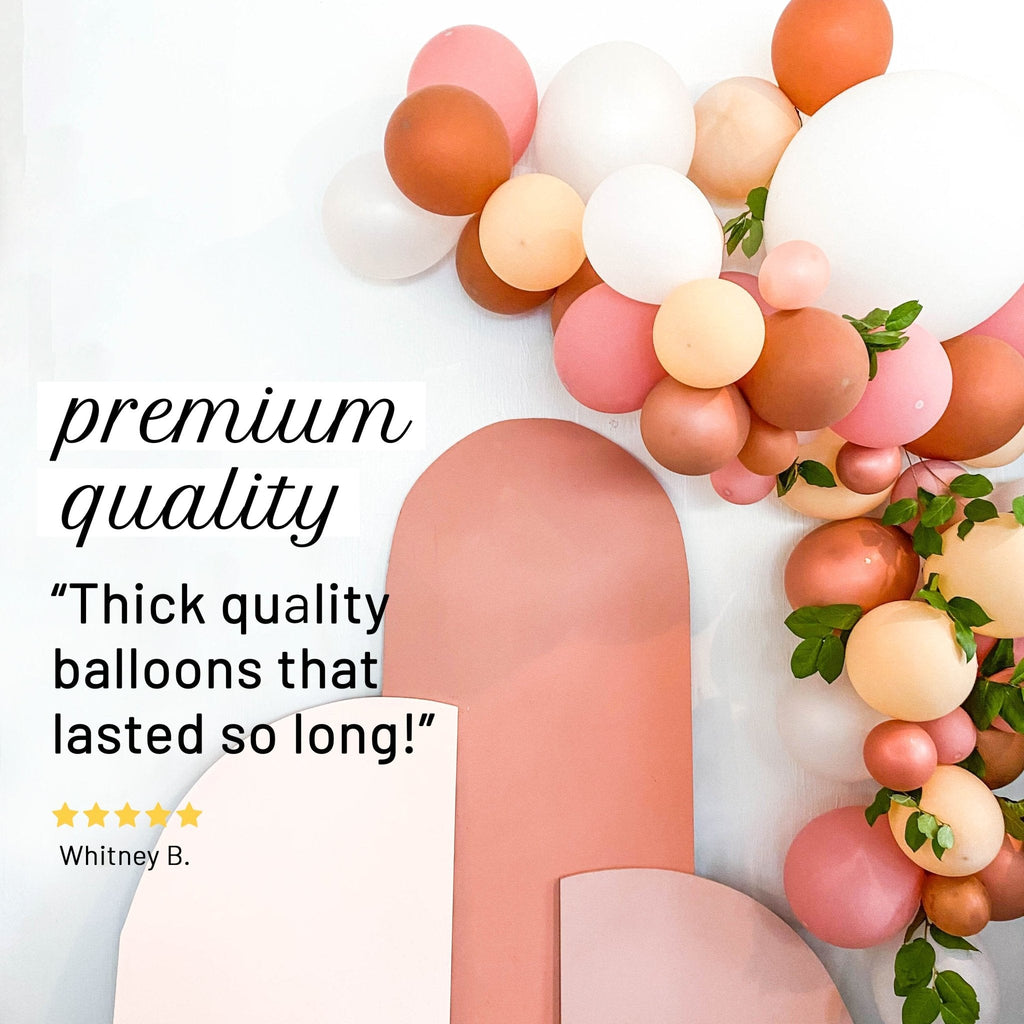 Dusty Rose Boho Balloon Garland Kit | Blush Chrome Rose Gold DIY Arch