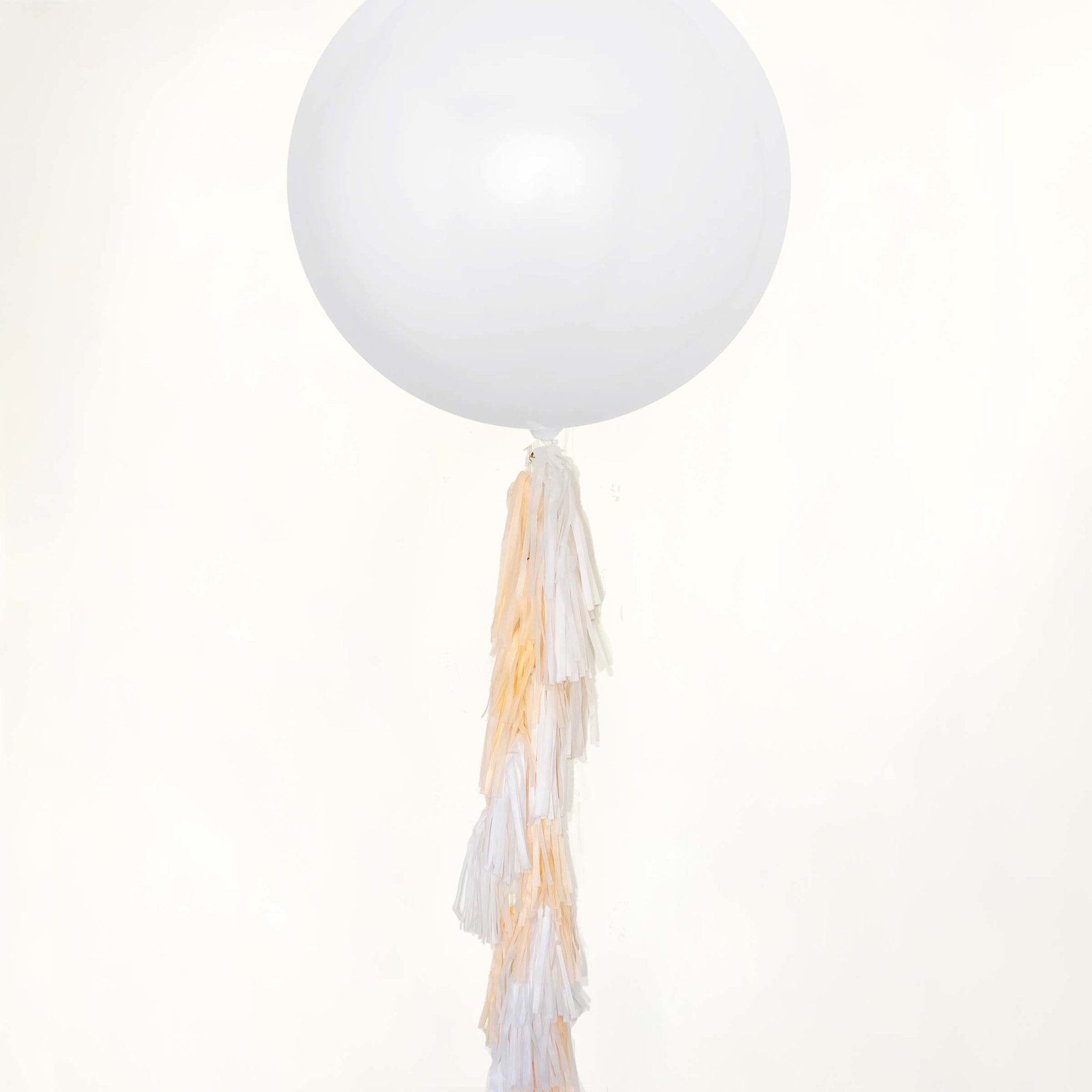 White and Blush Paper Tassel Tail