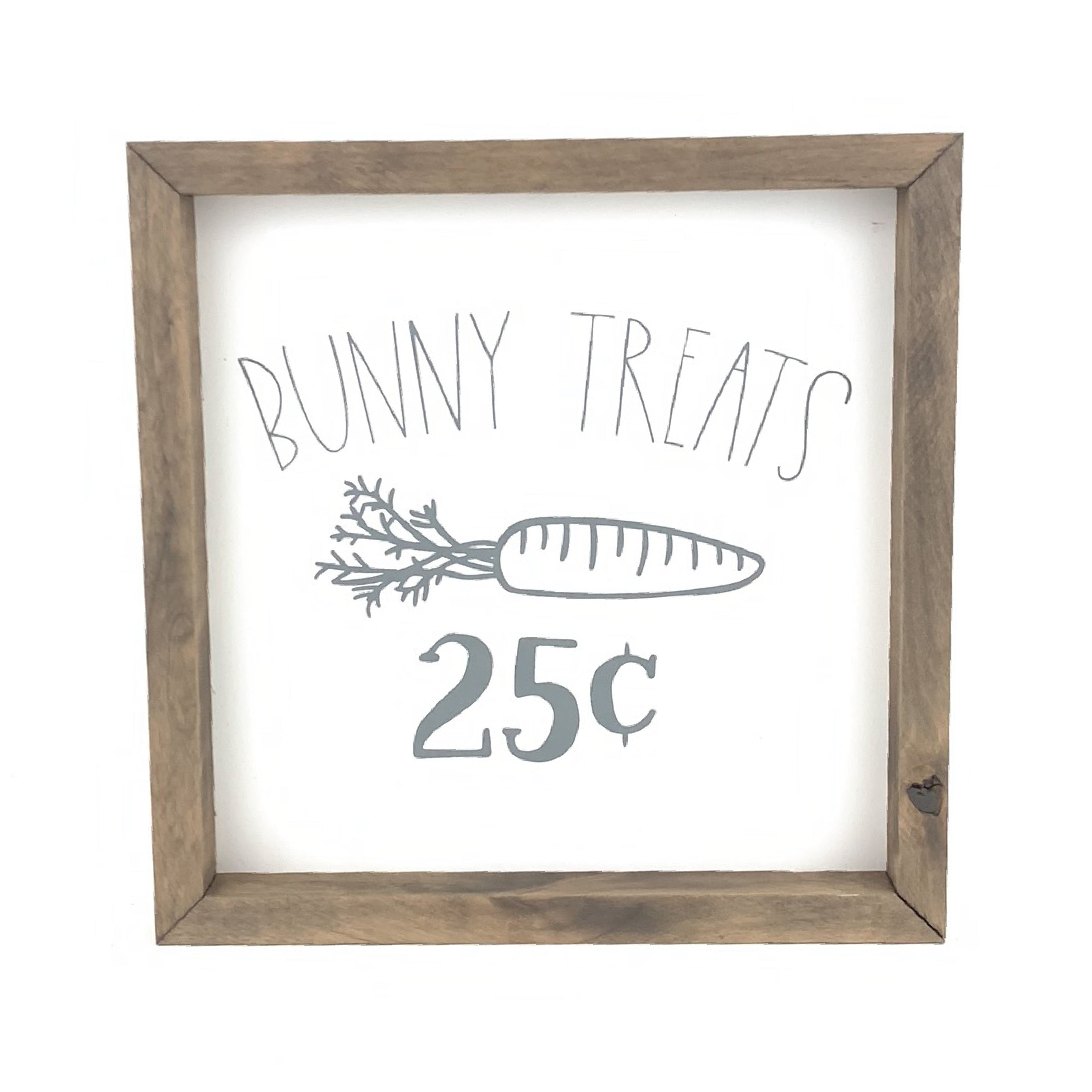 Bunny Treats Framed Saying