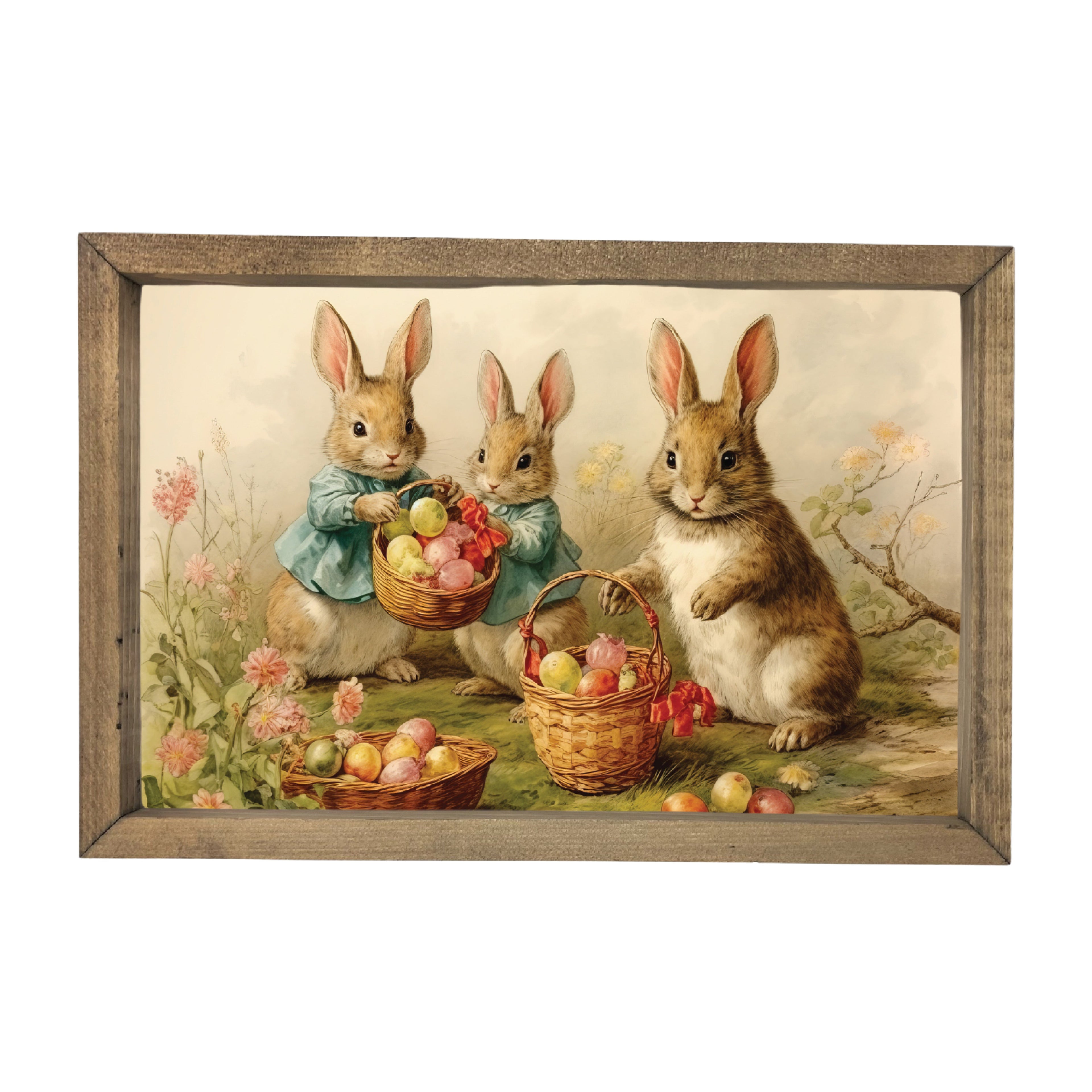 Easter Bunnies Framed Art